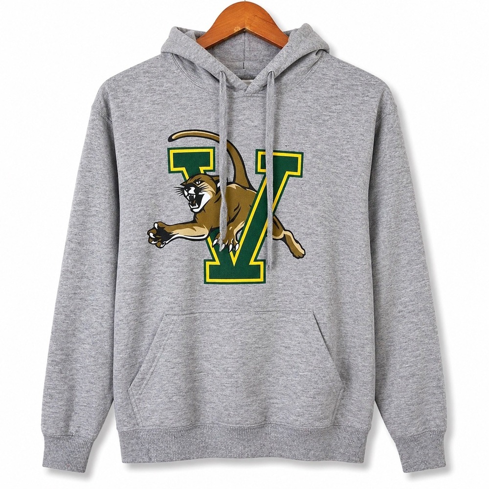University of Vermont UVM Catamounts Hoodie Gray Small Pullover Distressed